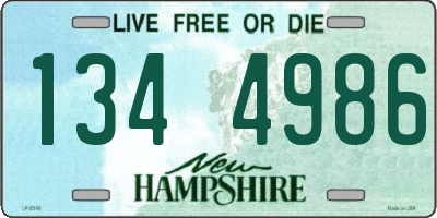 NH license plate 1344986