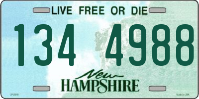 NH license plate 1344988