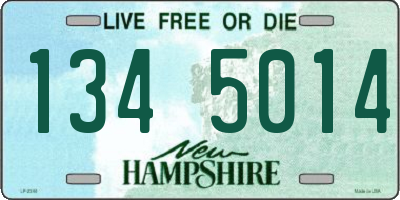 NH license plate 1345014