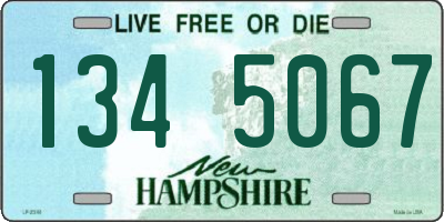 NH license plate 1345067