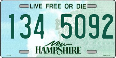 NH license plate 1345092