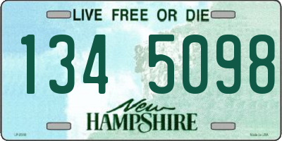 NH license plate 1345098