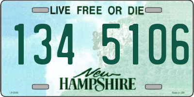 NH license plate 1345106