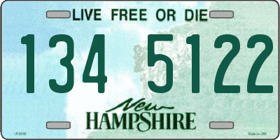 NH license plate 1345122