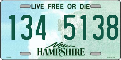 NH license plate 1345138