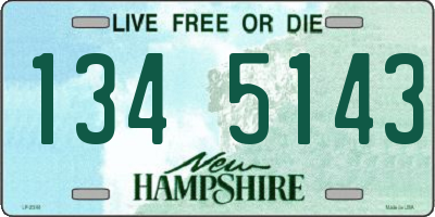 NH license plate 1345143