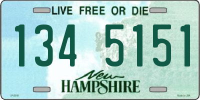 NH license plate 1345151
