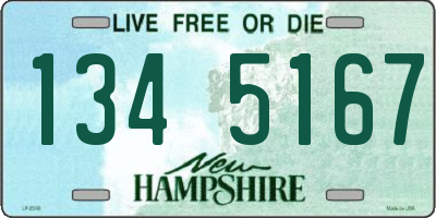 NH license plate 1345167
