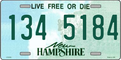 NH license plate 1345184