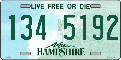 NH license plate 1345192