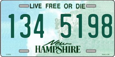 NH license plate 1345198