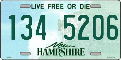 NH license plate 1345206