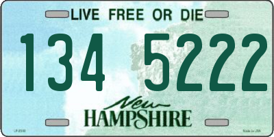 NH license plate 1345222