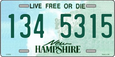 NH license plate 1345315