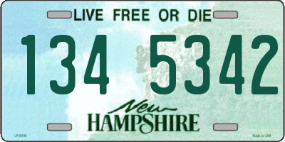 NH license plate 1345342