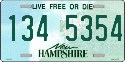 NH license plate 1345354