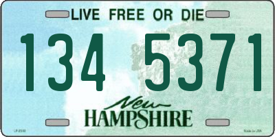 NH license plate 1345371