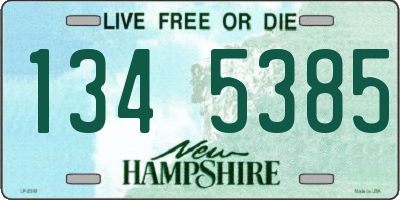 NH license plate 1345385