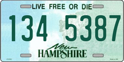 NH license plate 1345387