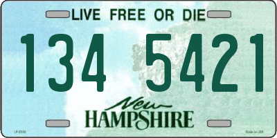 NH license plate 1345421