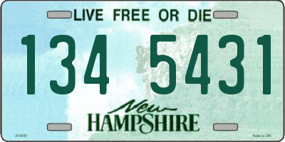 NH license plate 1345431