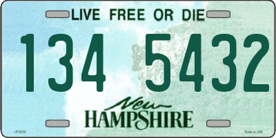 NH license plate 1345432
