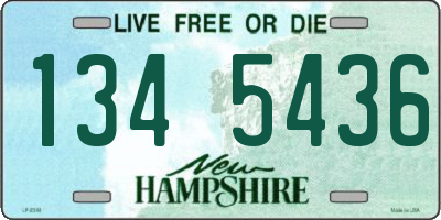 NH license plate 1345436