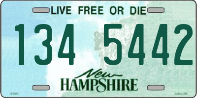 NH license plate 1345442