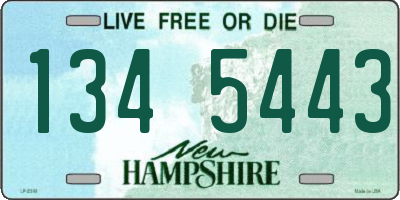 NH license plate 1345443