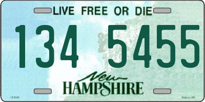 NH license plate 1345455