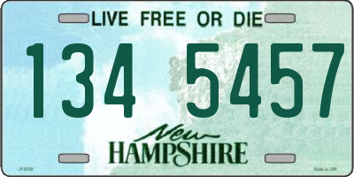 NH license plate 1345457