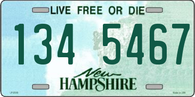 NH license plate 1345467