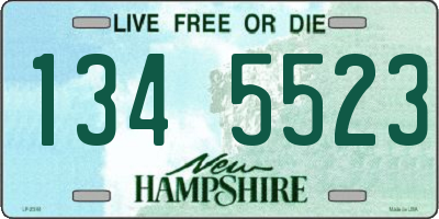 NH license plate 1345523