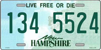 NH license plate 1345524