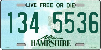 NH license plate 1345536