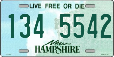NH license plate 1345542