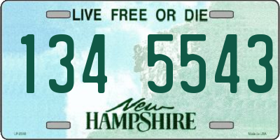 NH license plate 1345543