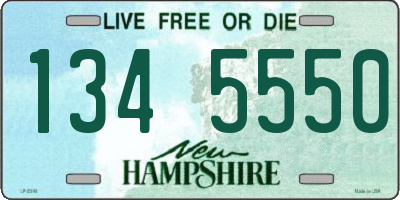 NH license plate 1345550