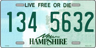 NH license plate 1345632
