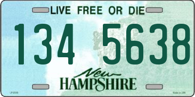 NH license plate 1345638