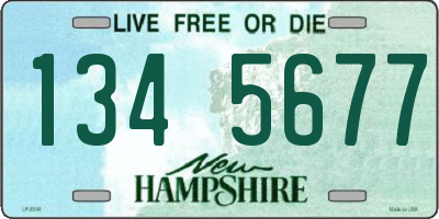 NH license plate 1345677