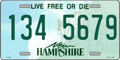 NH license plate 1345679