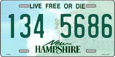 NH license plate 1345686