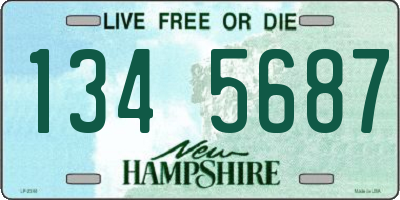 NH license plate 1345687