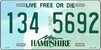 NH license plate 1345692