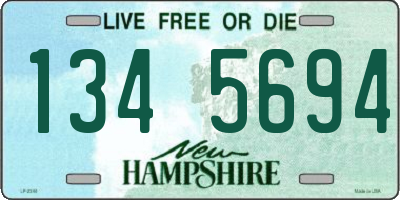 NH license plate 1345694