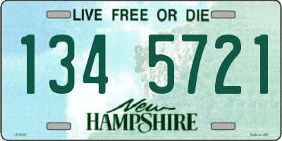 NH license plate 1345721