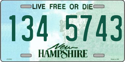 NH license plate 1345743