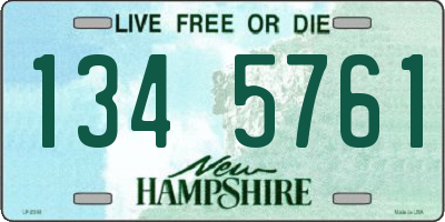 NH license plate 1345761