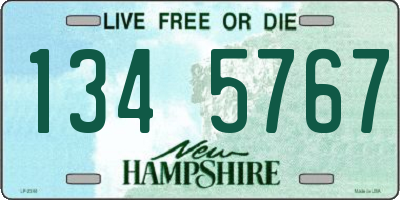NH license plate 1345767